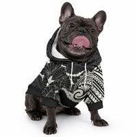 Aloha Hawaii Kalo Pikake Lei Pet Hoodie Chest Tattoo Black Hawaiian Pattern LT14 - Polynesian Pride