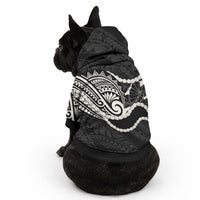 Aloha Hawaii Kalo Pikake Lei Pet Hoodie Chest Tattoo Black Hawaiian Pattern LT14 - Polynesian Pride