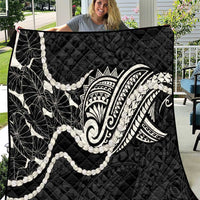 Aloha Hawaii Kalo Pikake Lei Quilt Chest Tattoo Black Hawaiian Pattern LT14 Black - Polynesian Pride