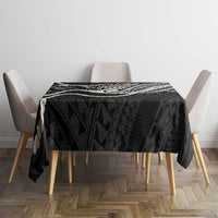 Aloha Hawaii Kalo Pikake Lei Tablecloth Chest Tattoo Black Hawaiian Pattern LT14 - Polynesian Pride