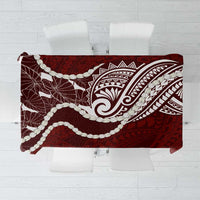 Aloha Hawaii Kalo Pikake Lei Tablecloth Chest Tattoo Oxblood Hawaiian Pattern LT14 Oxblood - Polynesian Pride
