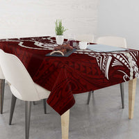 Aloha Hawaii Kalo Pikake Lei Tablecloth Chest Tattoo Oxblood Hawaiian Pattern LT14 - Polynesian Pride