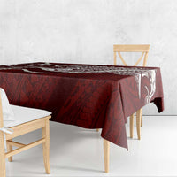 Aloha Hawaii Kalo Pikake Lei Tablecloth Chest Tattoo Oxblood Hawaiian Pattern LT14 - Polynesian Pride
