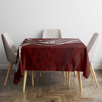 Aloha Hawaii Kalo Pikake Lei Tablecloth Chest Tattoo Oxblood Hawaiian Pattern LT14 - Polynesian Pride