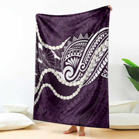 Aloha Hawaii Kalo Pikake Lei Blanket Chest Tattoo Purple Hawaiian Pattern LT14 - Polynesian Pride