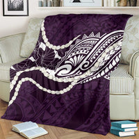 Aloha Hawaii Kalo Pikake Lei Blanket Chest Tattoo Purple Hawaiian Pattern LT14 - Polynesian Pride