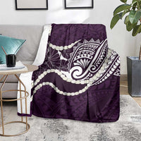 Aloha Hawaii Kalo Pikake Lei Blanket Chest Tattoo Purple Hawaiian Pattern LT14 - Polynesian Pride