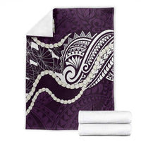 Aloha Hawaii Kalo Pikake Lei Blanket Chest Tattoo Purple Hawaiian Pattern LT14 - Polynesian Pride