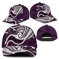 Aloha Hawaii Kalo Pikake Lei Classic Cap Chest Tattoo Purple Hawaiian Pattern LT14 - Polynesian Pride