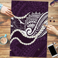 Aloha Hawaii Kalo Pikake Lei Puzzle Chest Tattoo Purple Hawaiian Pattern LT14 Purple - Polynesian Pride