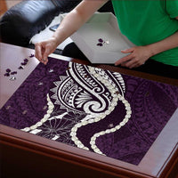 Aloha Hawaii Kalo Pikake Lei Puzzle Chest Tattoo Purple Hawaiian Pattern LT14 - Polynesian Pride