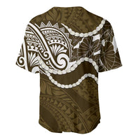 Aloha Hawaii Kalo Pikake Lei Baseball Jersey Chest Tattoo Gold Hawaiian Pattern LT14 - Polynesian Pride