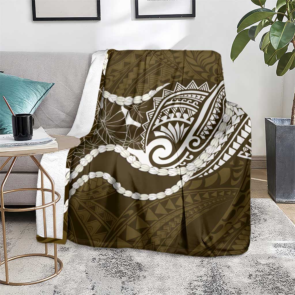 Aloha Hawaii Kalo Pikake Lei Blanket Chest Tattoo Gold Hawaiian Pattern LT14 - Polynesian Pride