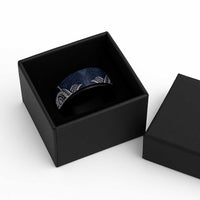 Aloha Hawaii Kalo Pikake Lei Spinner Ring Chest Tattoo Oxford Blue Hawaiian Pattern LT14 - Polynesian Pride