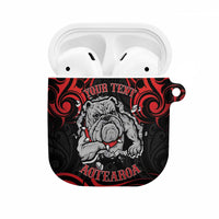 Personalised Aotearoa Bulldog AirPods Case NZ Maori Tattoo LT14 Red - Polynesian Pride
