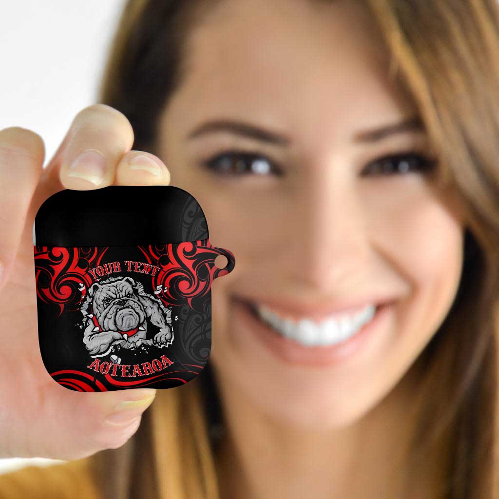 Personalised Aotearoa Bulldog AirPods Case NZ Maori Tattoo LT14 - Polynesian Pride