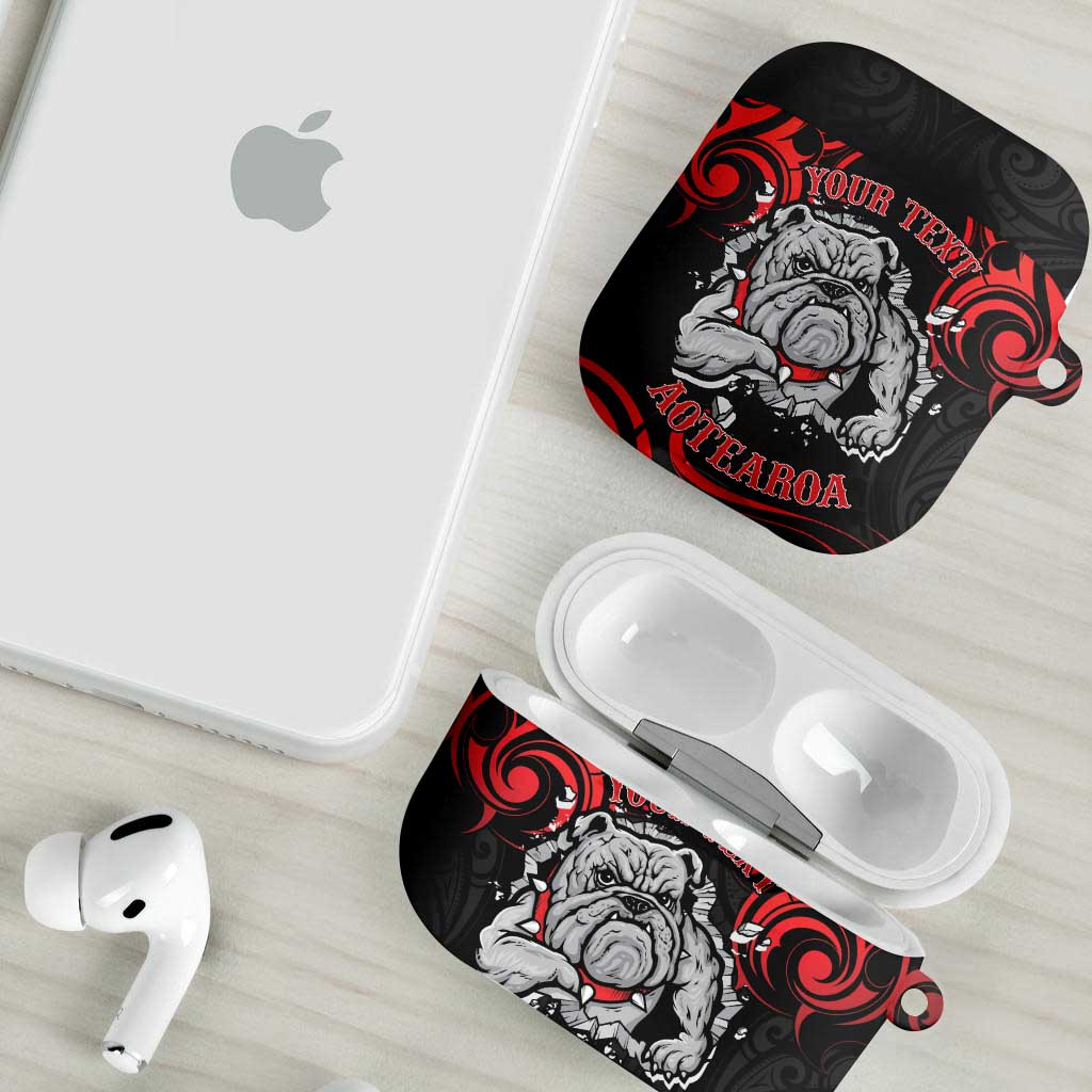Personalised Aotearoa Bulldog AirPods Case NZ Maori Tattoo LT14 - Polynesian Pride
