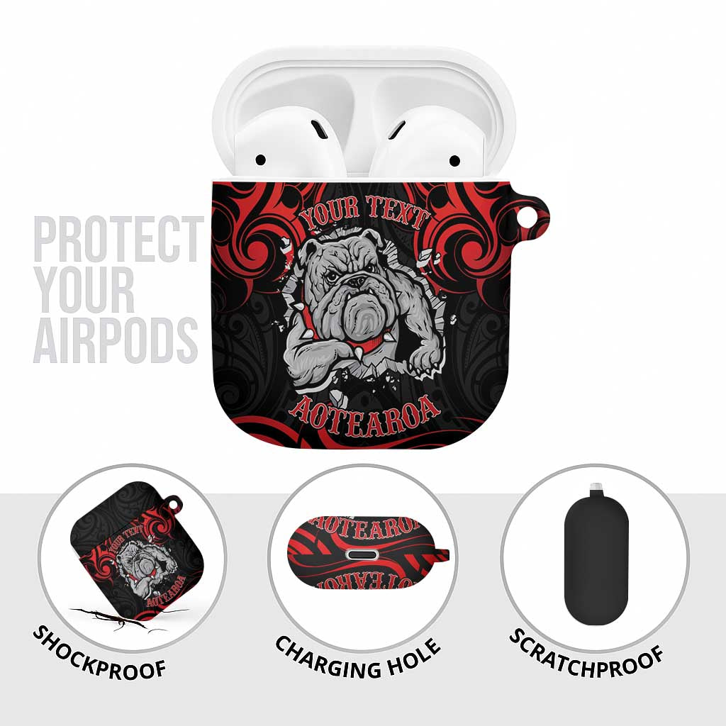 Personalised Aotearoa Bulldog AirPods Case NZ Maori Tattoo LT14 - Polynesian Pride