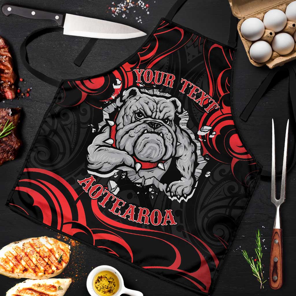Personalised Aotearoa Bulldog Apron NZ Maori Tattoo LT14 Red - Polynesian Pride