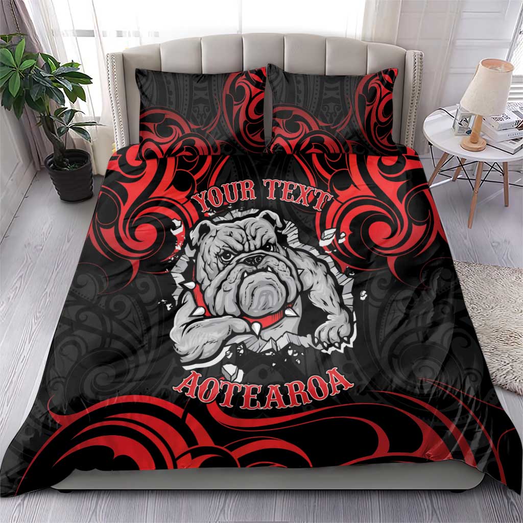 Personalised Aotearoa Bulldog Bedding Set NZ Maori Tattoo LT14 - Polynesian Pride