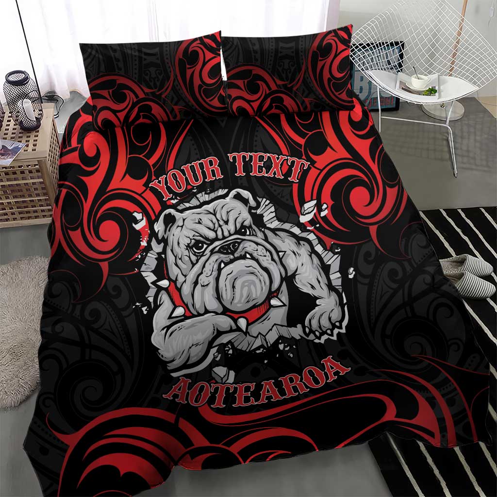 Personalised Aotearoa Bulldog Bedding Set NZ Maori Tattoo LT14 - Polynesian Pride