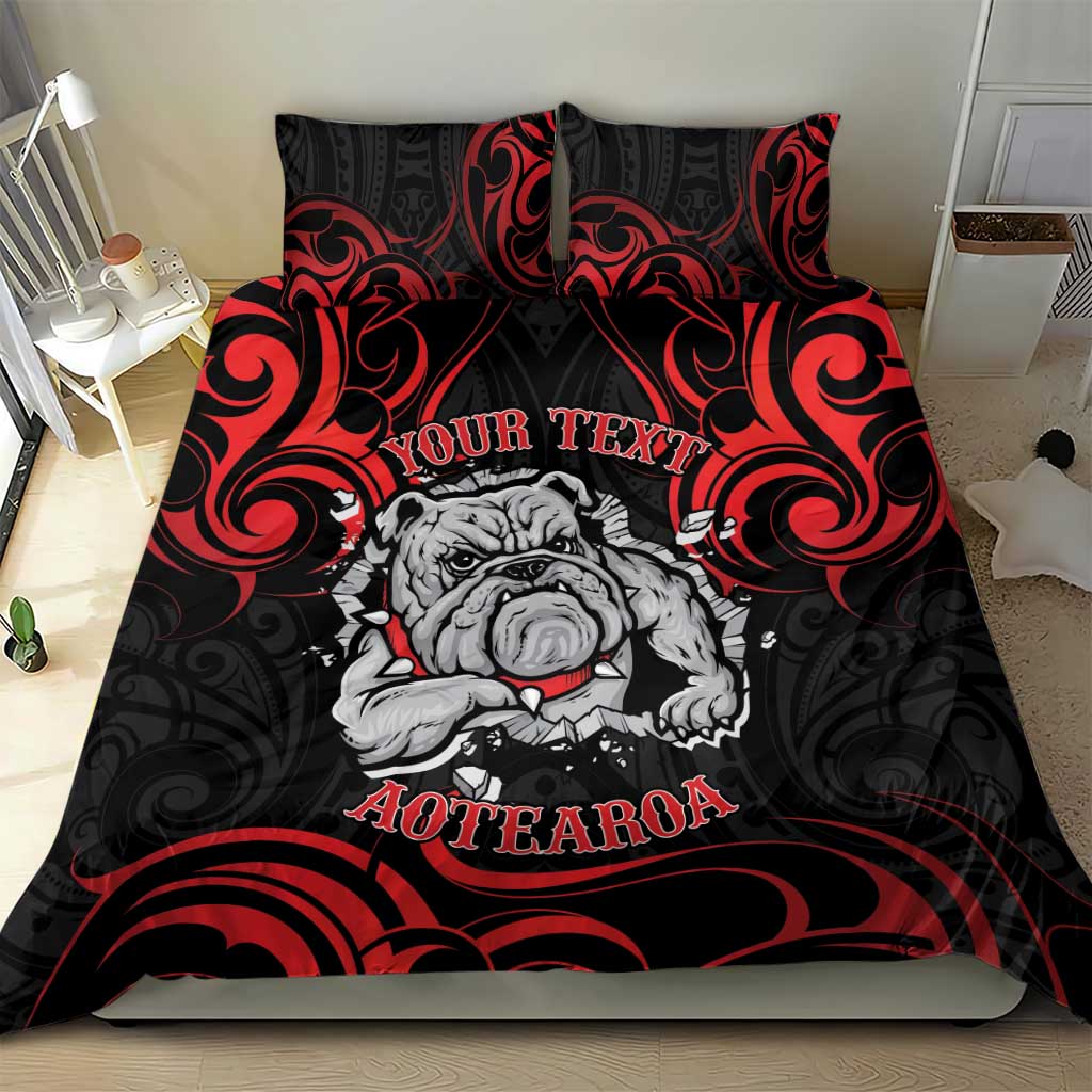 Personalised Aotearoa Bulldog Bedding Set NZ Maori Tattoo LT14 - Polynesian Pride