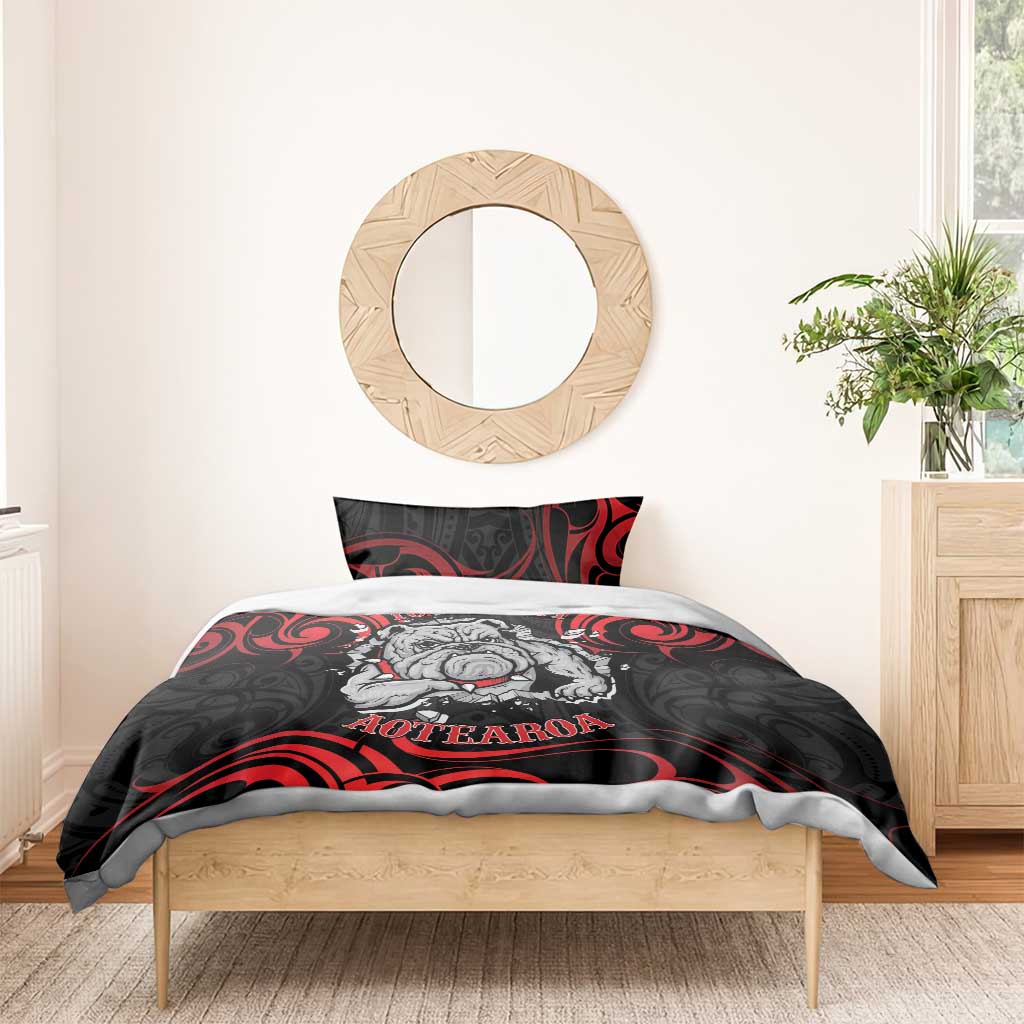 Personalised Aotearoa Bulldog Bedding Set NZ Maori Tattoo LT14 - Polynesian Pride