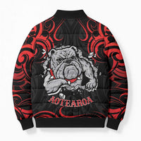 Aotearoa Bulldog Bomber Puffer Jacket NZ Maori Tattoo LT14 - Polynesian Pride