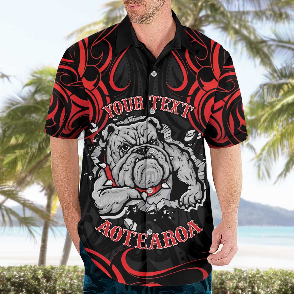 Personalised Aotearoa Bulldog Hawaiian Shirt NZ Maori Tattoo LT14 - Polynesian Pride