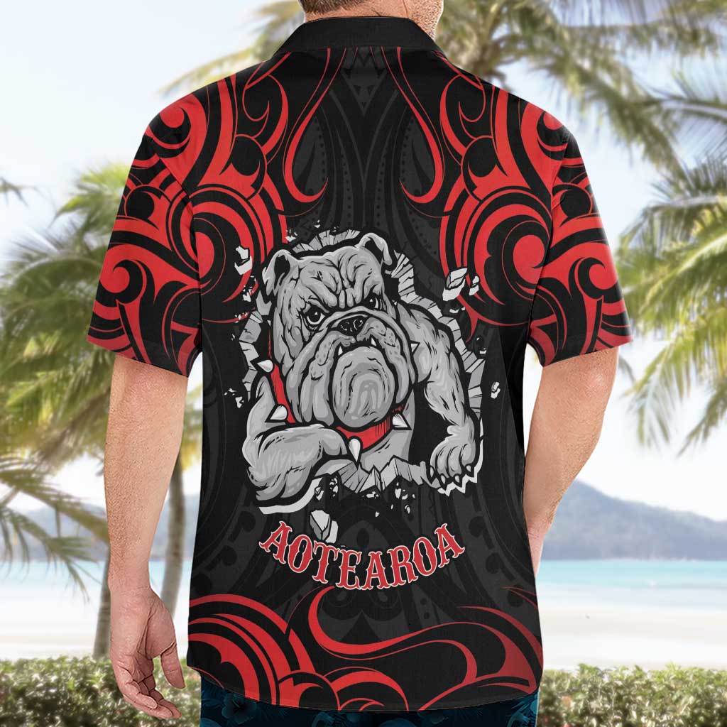 Personalised Aotearoa Bulldog Hawaiian Shirt NZ Maori Tattoo LT14 - Polynesian Pride
