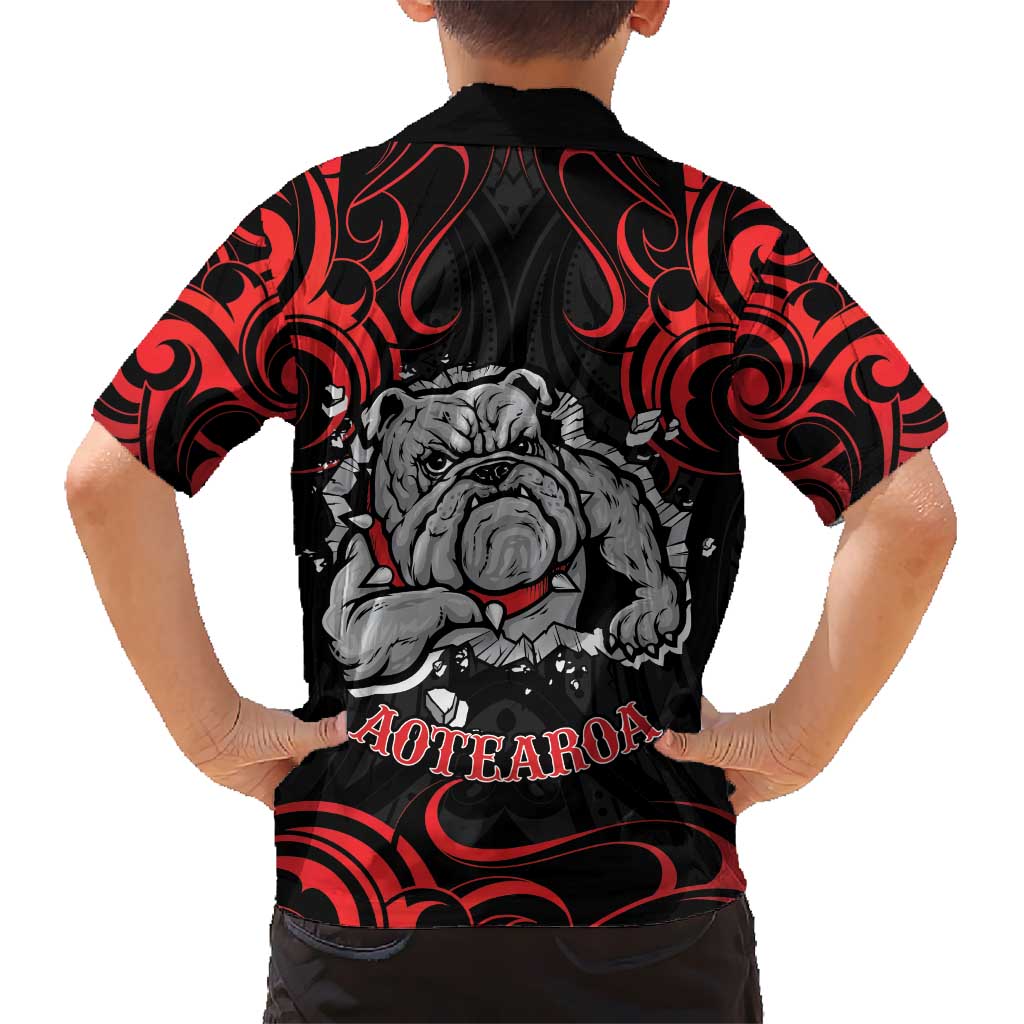 Personalised Aotearoa Bulldog Hawaiian Shirt NZ Maori Tattoo LT14 - Polynesian Pride