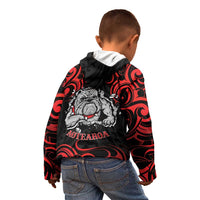 Personalised Aotearoa Bulldog Kid Hoodie NZ Maori Tattoo LT14 - Polynesian Pride