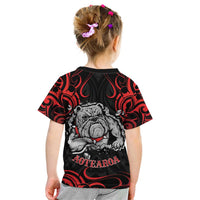 Personalised Aotearoa Bulldog Kid T Shirt NZ Maori Tattoo LT14 - Polynesian Pride