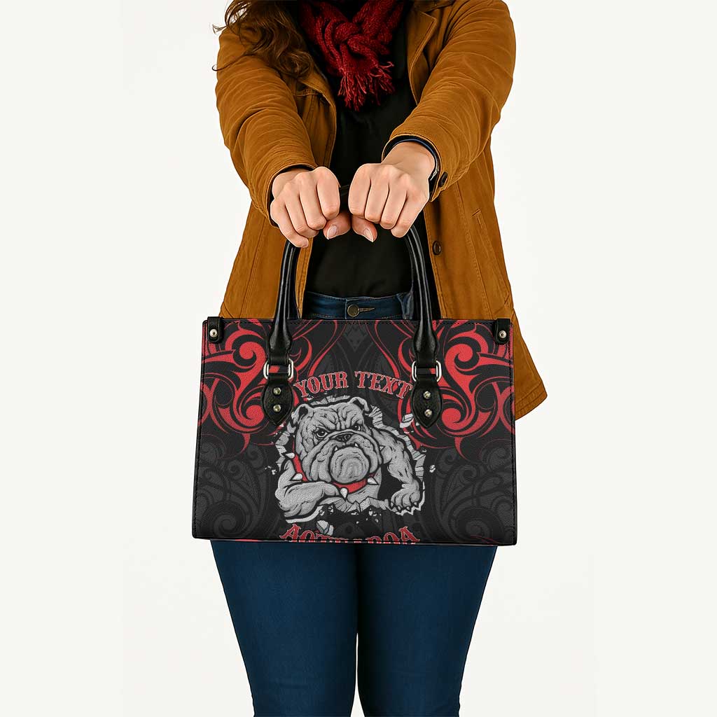 Personalised Aotearoa Bulldog Leather Bag NZ Maori Tattoo LT14 - Polynesian Pride