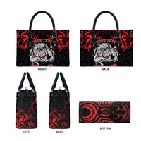 Personalised Aotearoa Bulldog Leather Bag NZ Maori Tattoo LT14 - Polynesian Pride