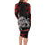 Personalised Aotearoa Bulldog Long Sleeve Bodycon Dress NZ Maori Tattoo