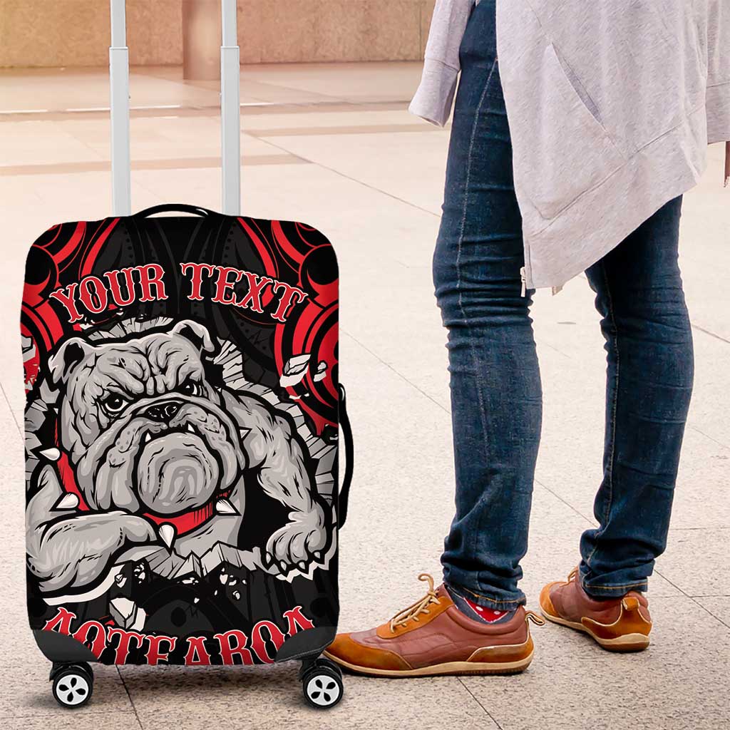 Personalised Aotearoa Bulldog Luggage Cover NZ Maori Tattoo