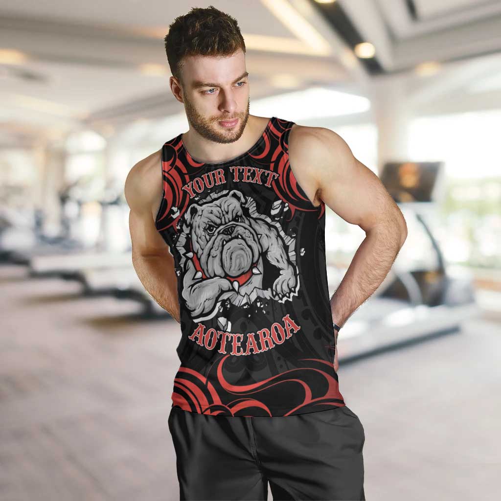 Personalised Aotearoa Bulldog Men Tank Top NZ Maori Tattoo