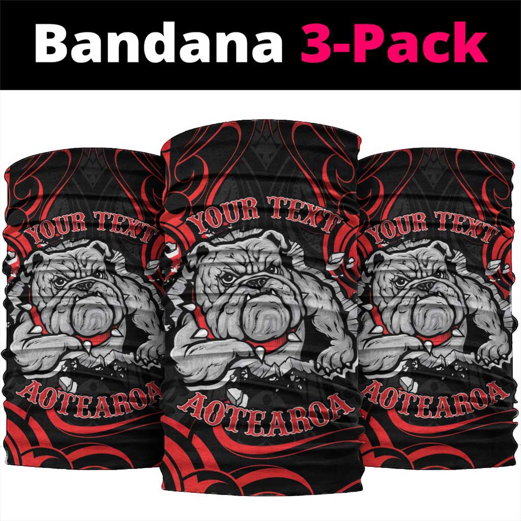 Personalised Aotearoa Bulldog Neck Gaiter NZ Maori Tattoo LT14 package One Size: 25*50cm Red - Polynesian Pride