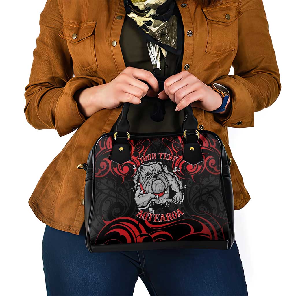 Personalised Aotearoa Bulldog Shoulder Handbag NZ Maori Tattoo LT14 - Polynesian Pride