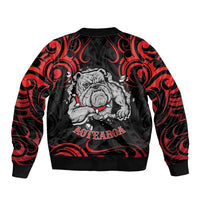 Personalised Aotearoa Bulldog Sleeve Zip Bomber Jacket NZ Maori Tattoo LT14 - Polynesian Pride