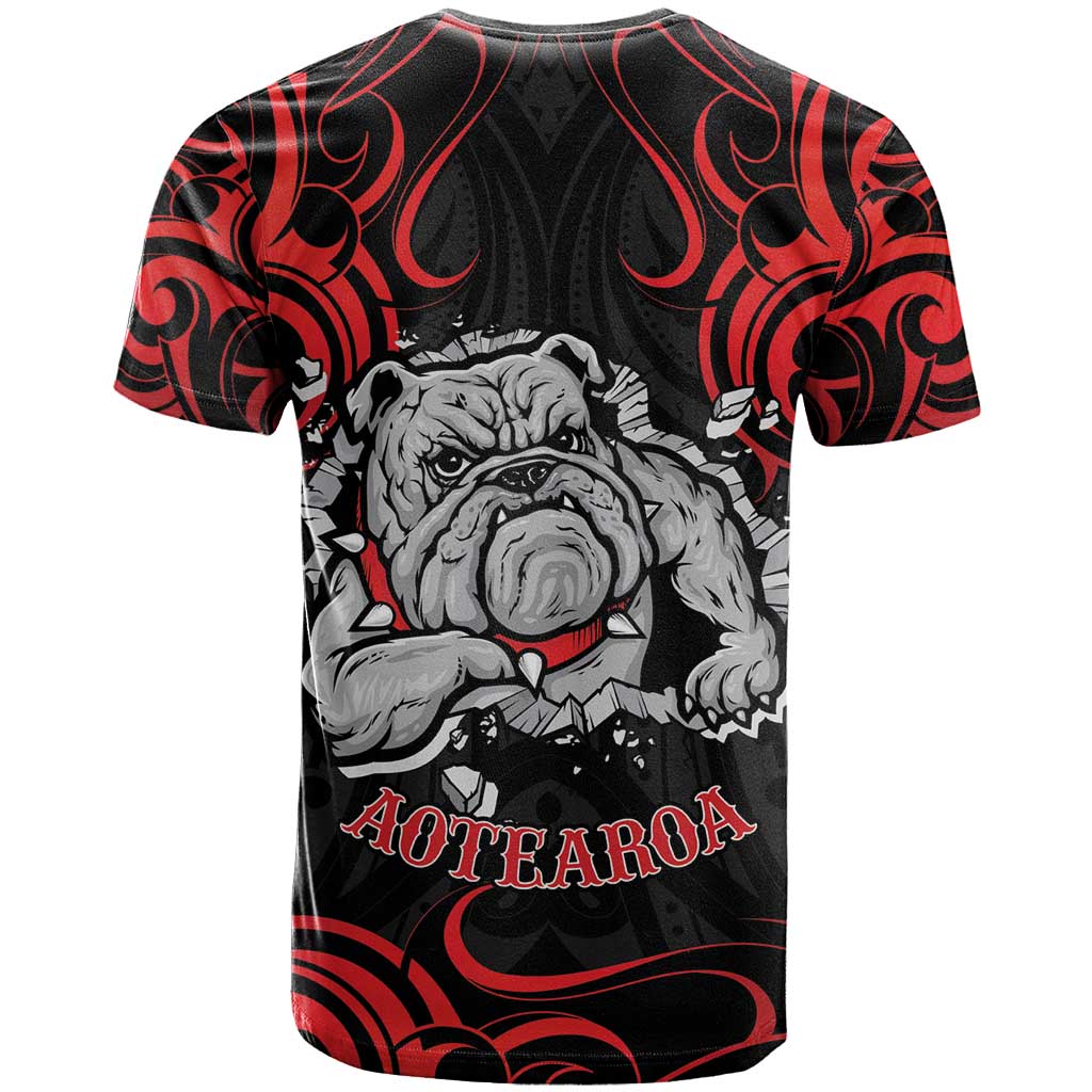 Personalised Aotearoa Bulldog T Shirt NZ Maori Tattoo LT14 - Polynesian Pride