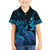 Blue Aloha Hawaii Family Matching Puletasi and Hawaiian Shirt Snorkeling With Sea Turtle Polynesian Pattern