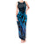 Blue Aloha Hawaii Tank Maxi Dress Snorkeling With Sea Turtle Polynesian Pattern