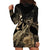 Gold Aloha Hawaii Hoodie Dress Snorkeling With Sea Turtle Polynesian Pattern