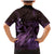 Purple Aloha Hawaii Family Matching Mermaid Dress and Hawaiian Shirt Snorkeling With Sea Turtle Polynesian Pattern