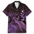 Purple Aloha Hawaii Family Matching Mermaid Dress and Hawaiian Shirt Snorkeling With Sea Turtle Polynesian Pattern