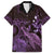 Purple Aloha Hawaii Family Matching Summer Maxi Dress and Hawaiian Shirt Snorkeling With Sea Turtle Polynesian Pattern