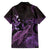 Purple Aloha Hawaii Family Matching Summer Maxi Dress and Hawaiian Shirt Snorkeling With Sea Turtle Polynesian Pattern