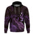 Purple Aloha Hawaii Hoodie Snorkeling With Sea Turtle Polynesian Pattern